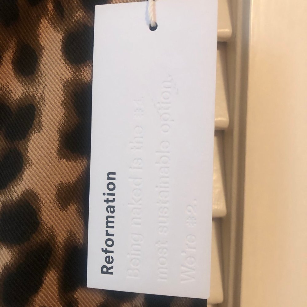 NWT Reformation Sera Leopard Pants 0 - Picture 6 of 7